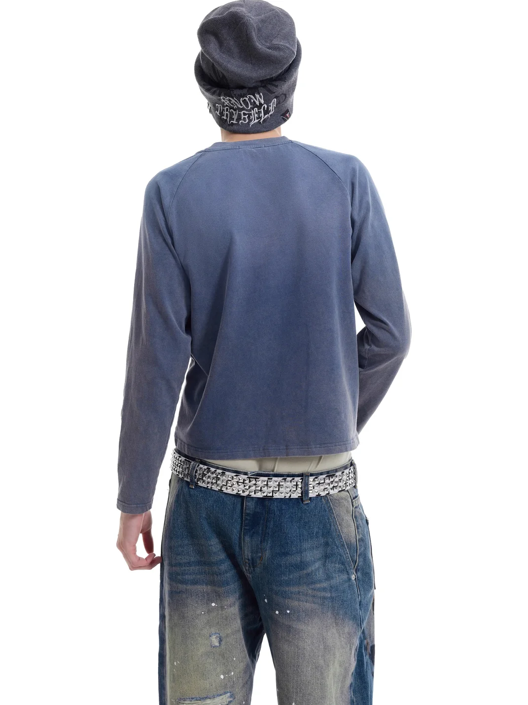 NumbAsia | Distressed Star Stripe Raglan Long Sleeve T-Shirt