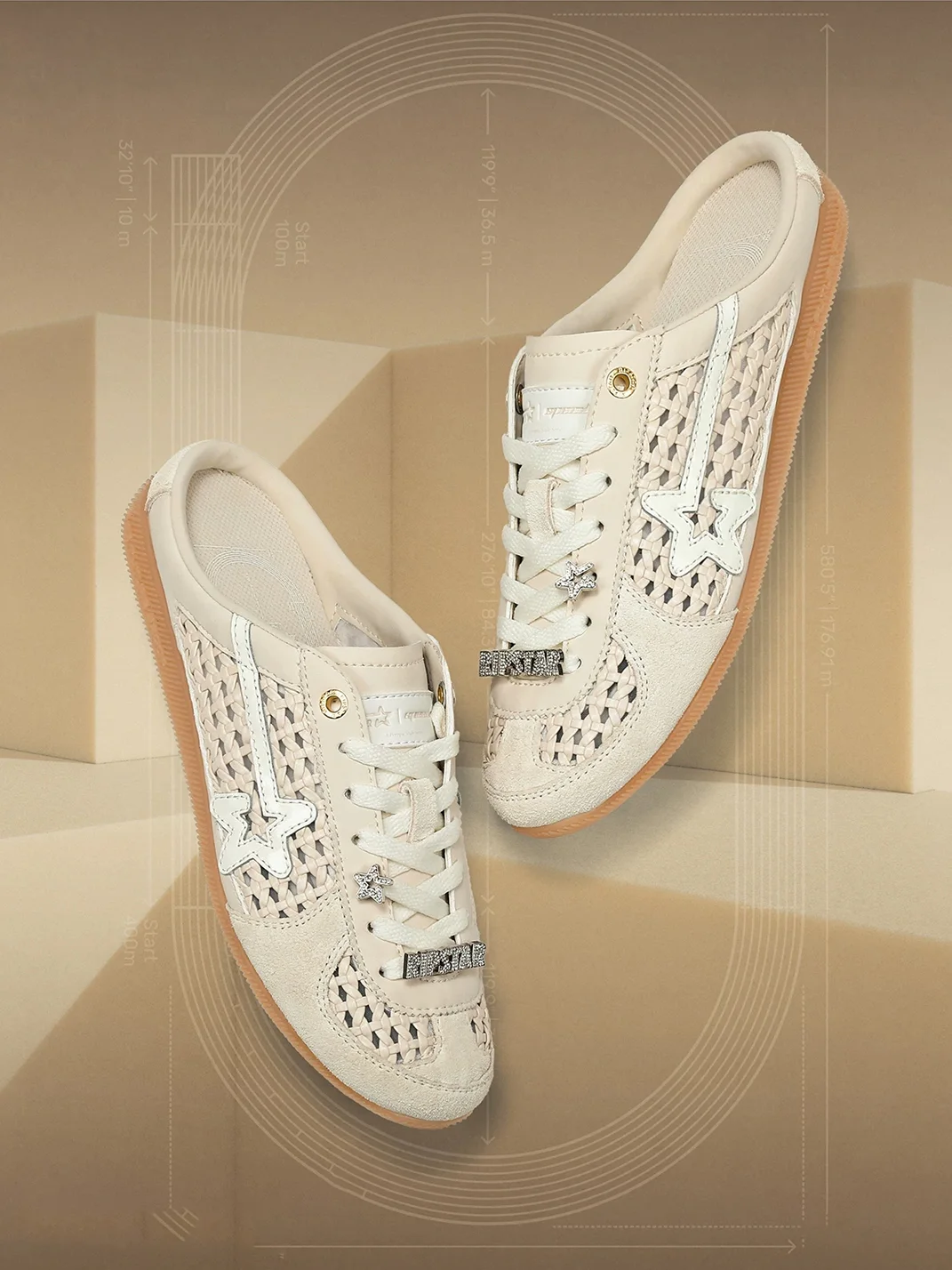 RIPSTAR | Retro Mule Sneakers With Star Detail