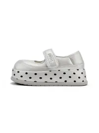 SMILEY | Polka Dot Platform Mary Jane Shoes