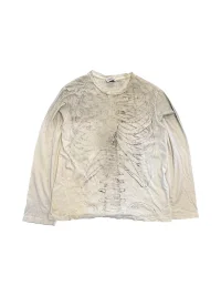 MELANIN | Gothic Punk Distressed Skull Long Sleeve T-Shirt
