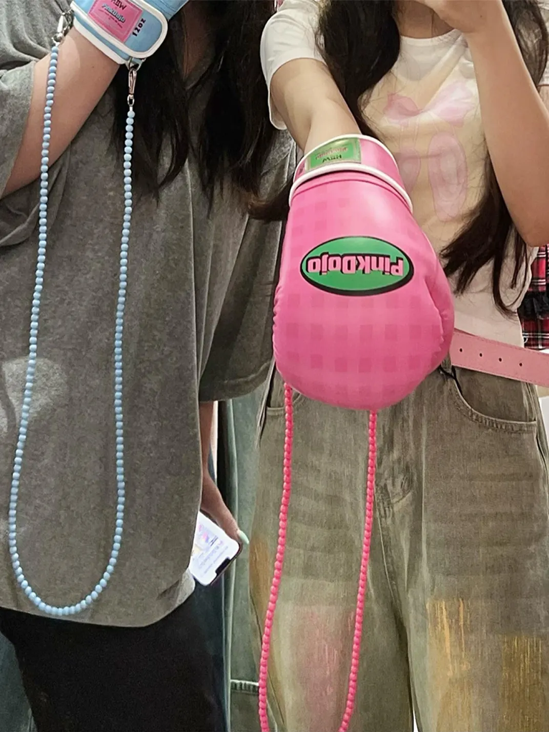 HBW | Boxing Glove Beaded Chain Shoulder Bag