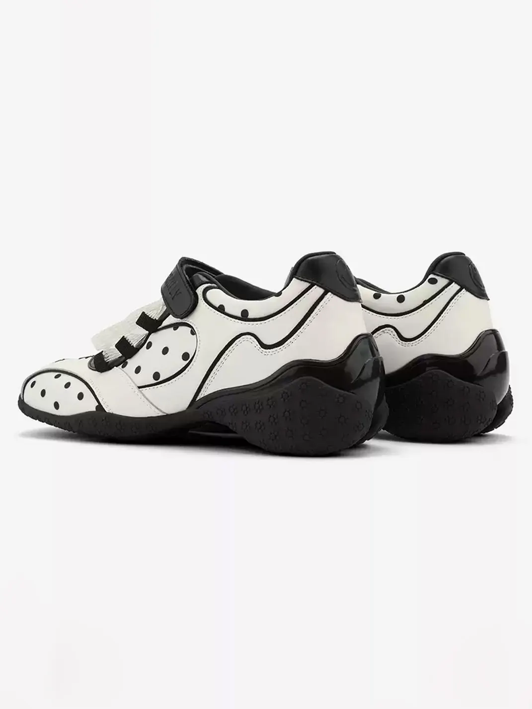 SMILEY | Polka Dot Mary Jane Velcro Sneakers