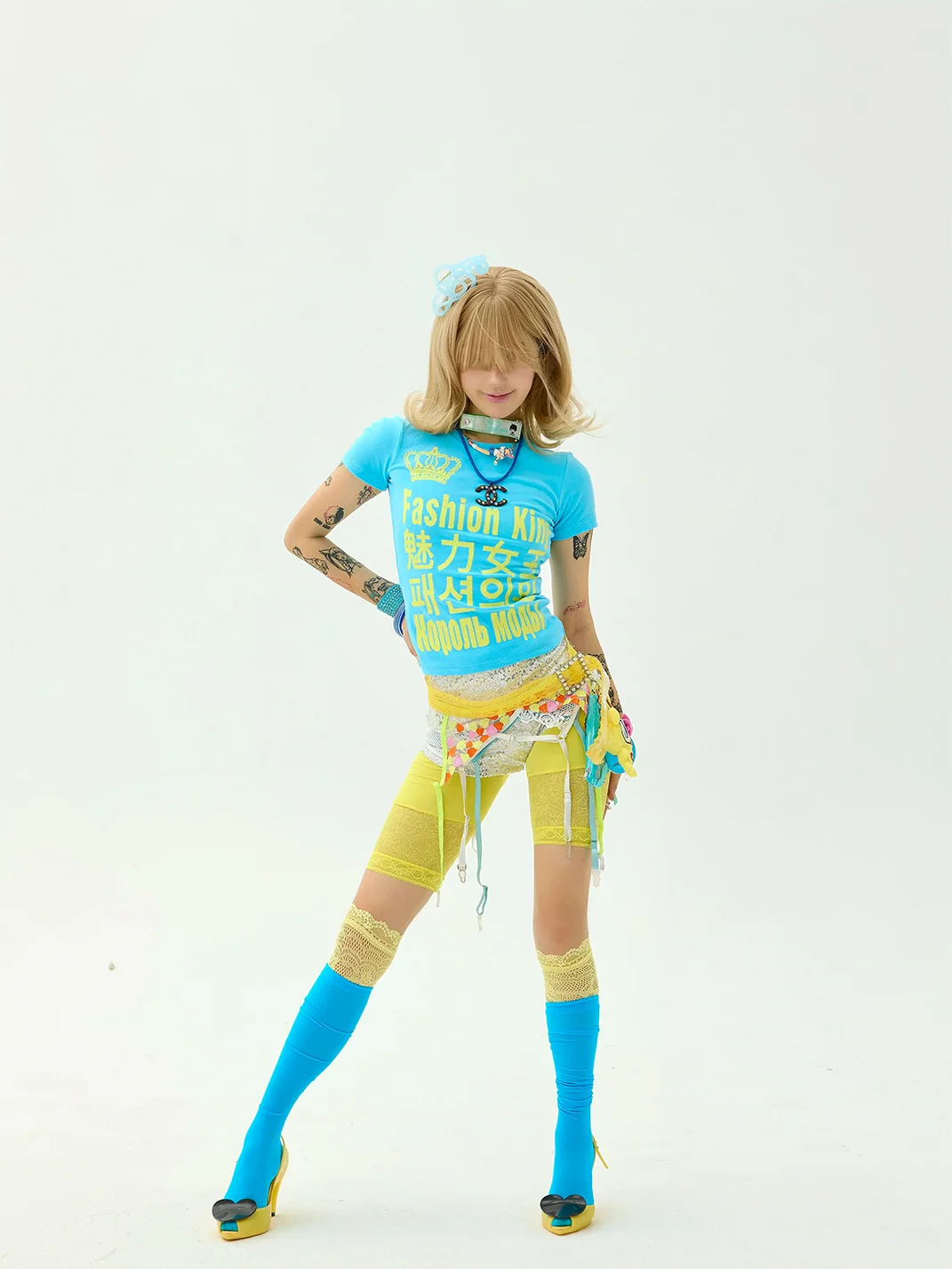 Riri Girls | Colorblock Fitted Graphic Short Sleeve T-Shirt