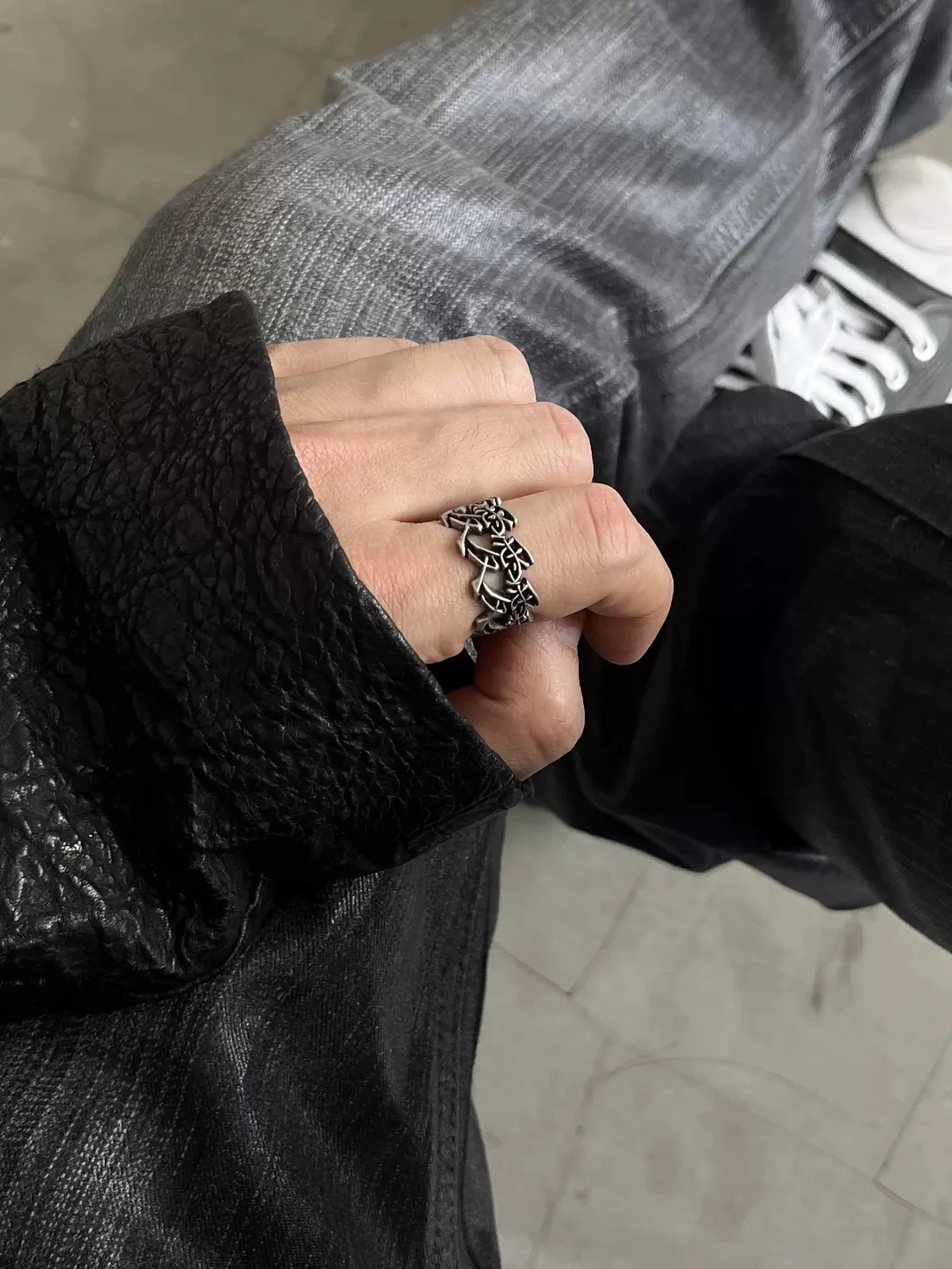 Naturalecho | Punk Love Character Adjustable Open Ring