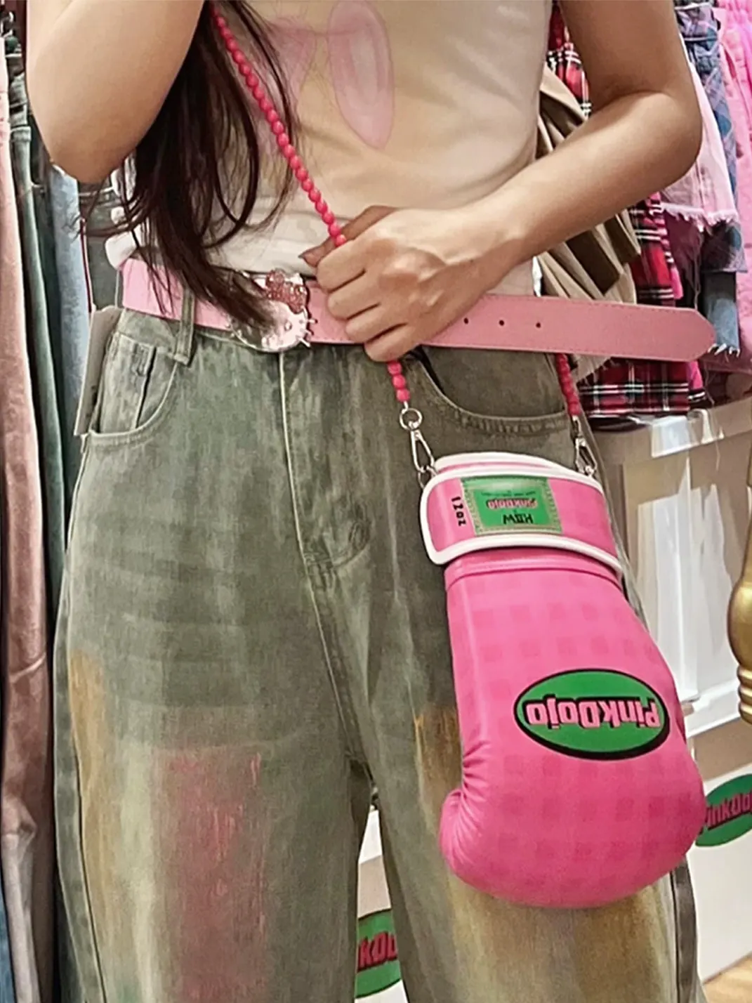 HBW | Boxing Glove Beaded Chain Shoulder Bag
