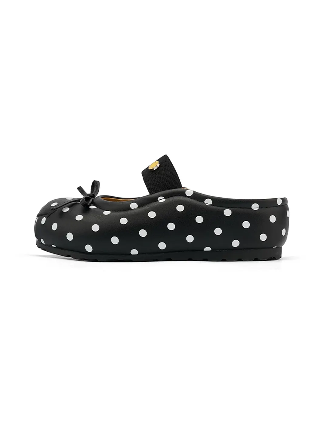 SMILEY | Silver Polka Dot Bow Mules