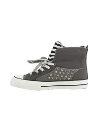 SELVMAKE | Zebra Star Rivet High-Top Canvas Sneakers