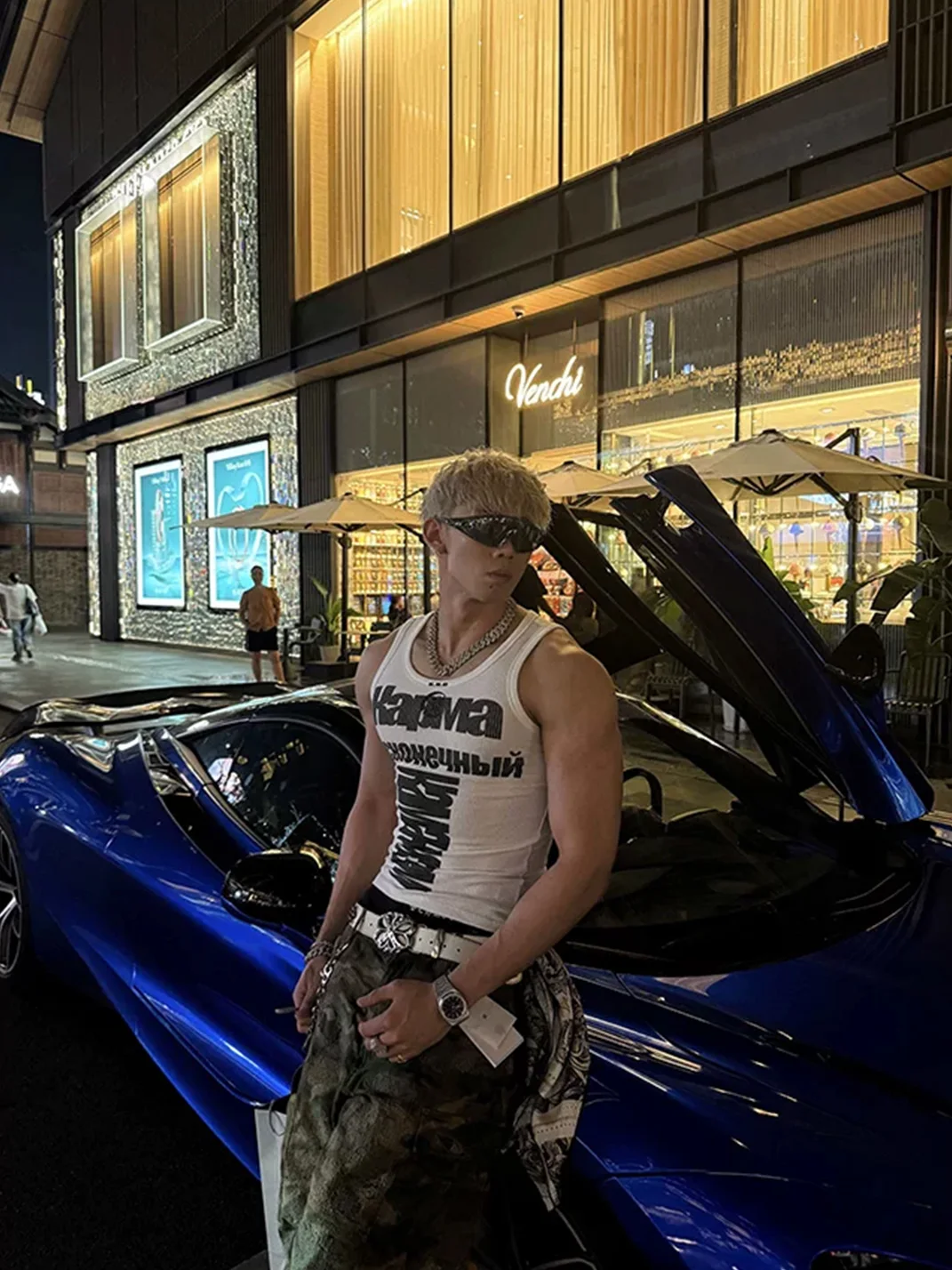 KARMANISTIC | Retro Ribbed Graphic Gym Tank Top