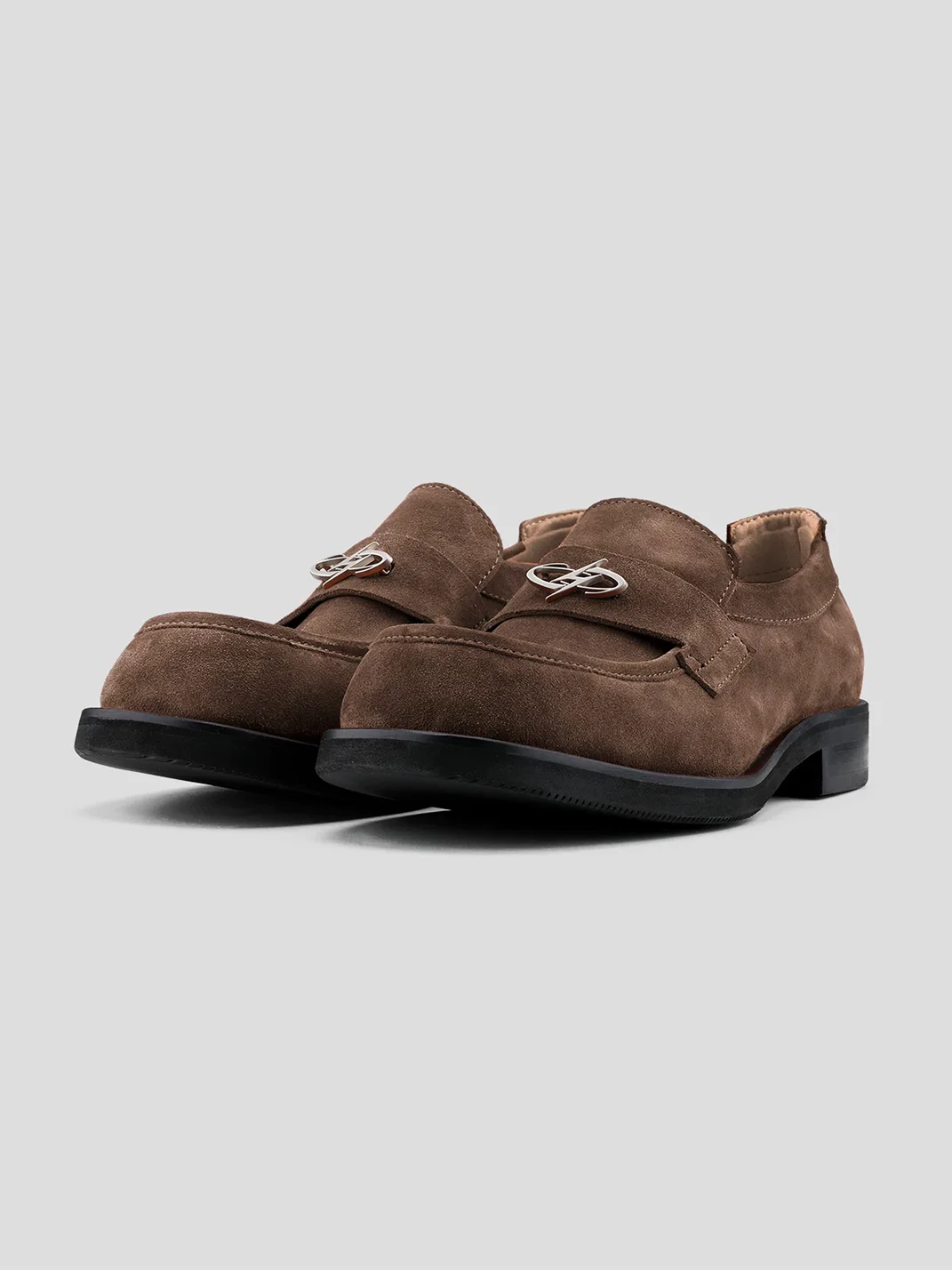 HANQIAORIJI | Brown Suede Leather Loafers