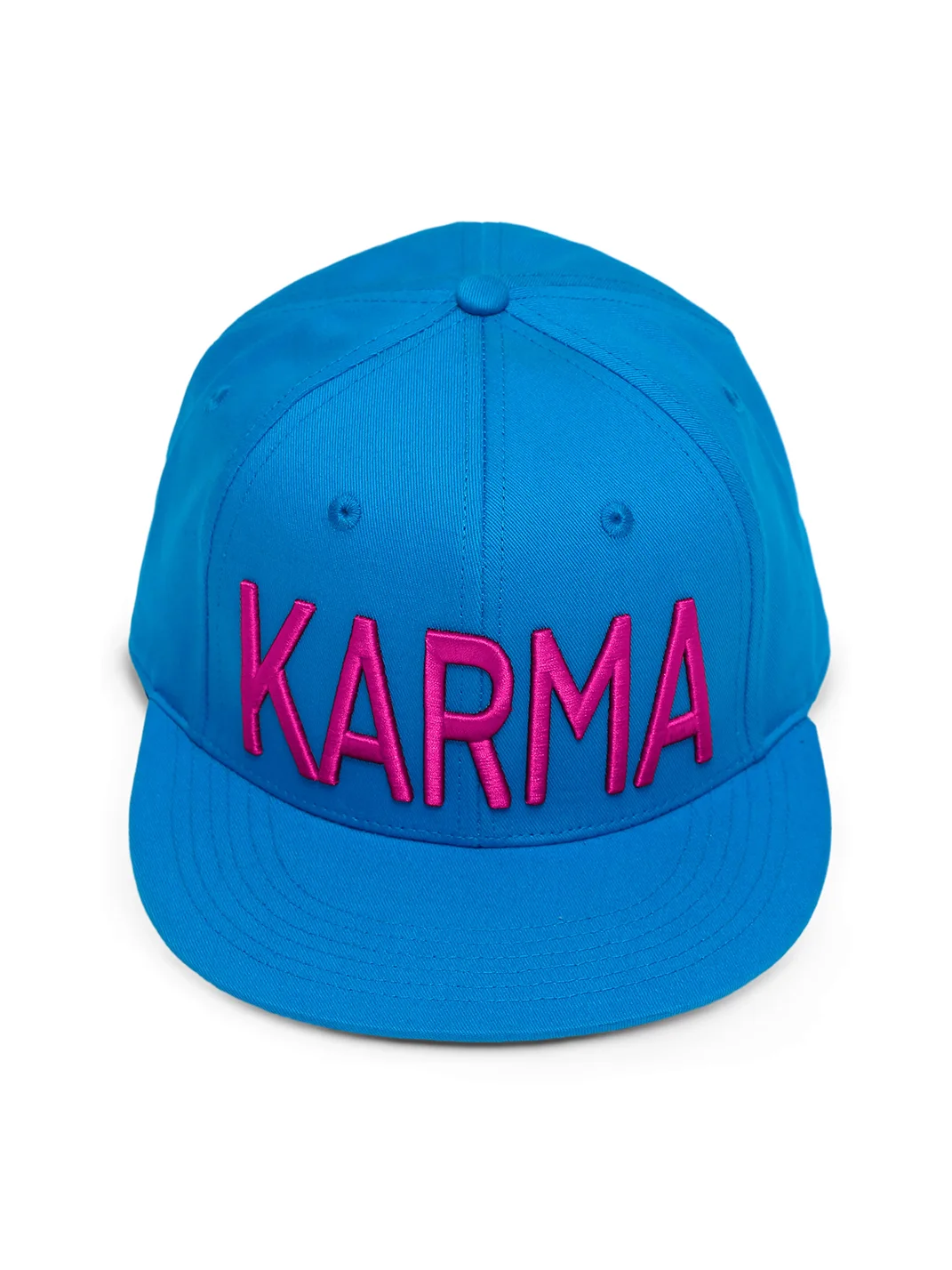 KARMANISTIC | Embroidered Lettering Flat-Brim Cap
