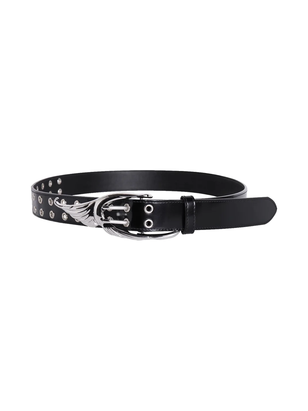 WHISTLEHUNTER | Punk Glossy Leather Double-Pin Belt