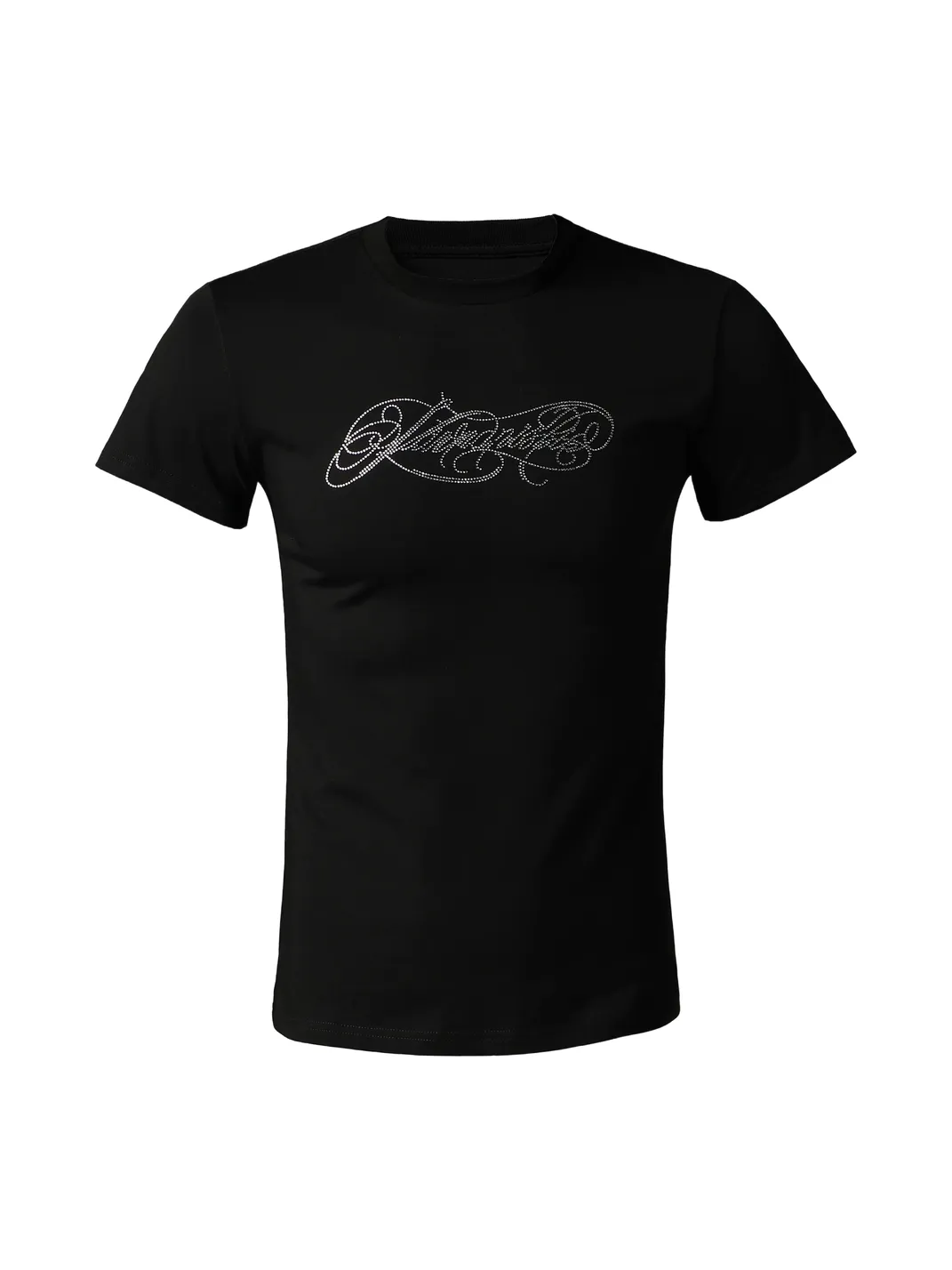 KARMANISTIC | Rhinestone Logo Slim Fit T-Shirt