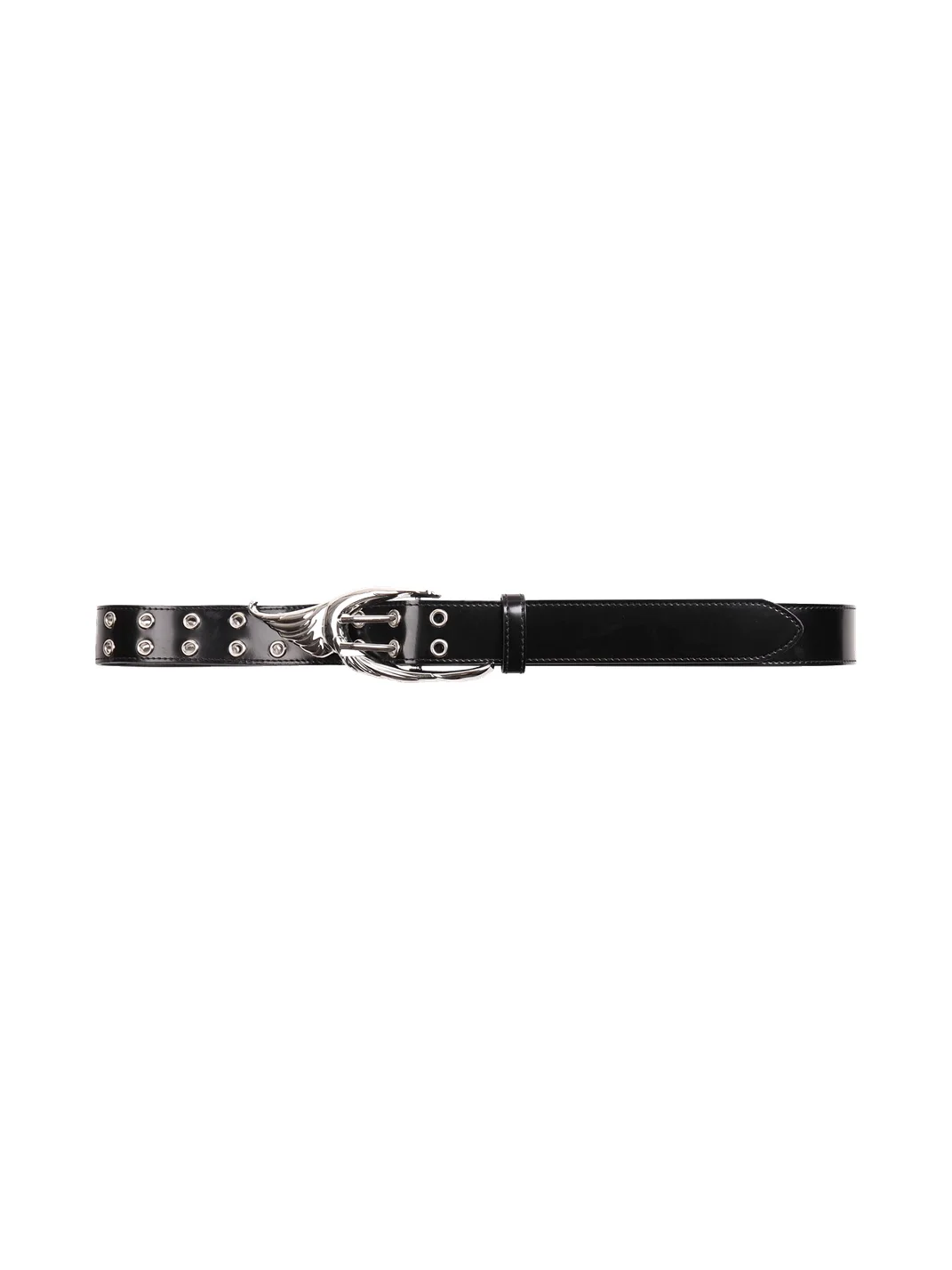 WHISTLEHUNTER | Punk Glossy Leather Double-Pin Belt