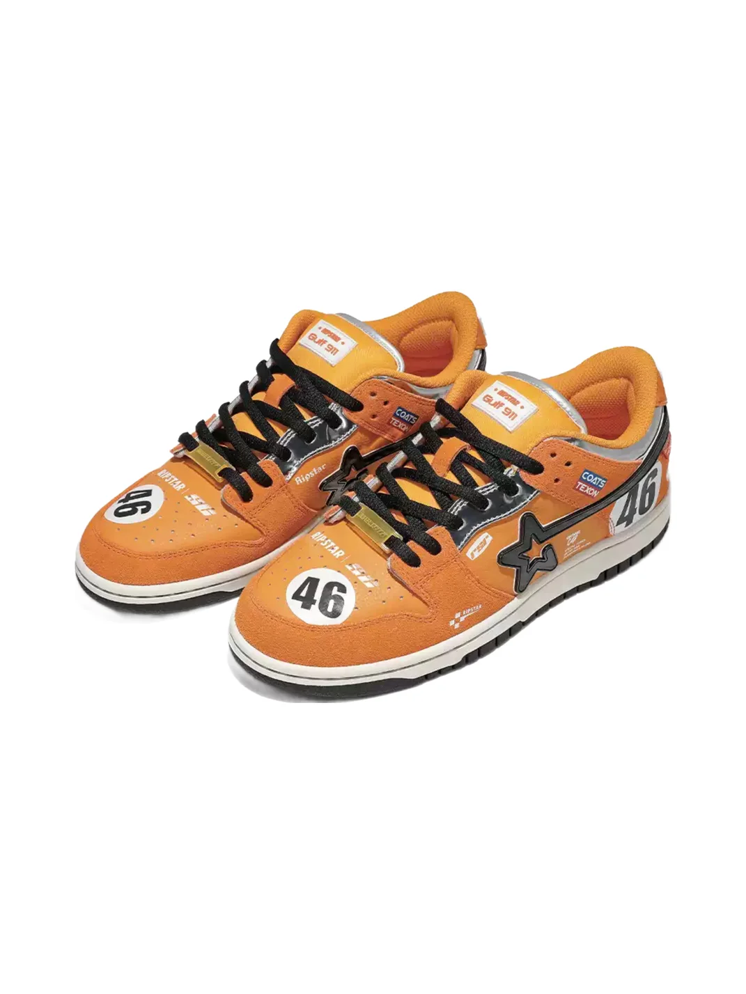 RIPSTAR | Orange Racing Low Top Skate Sneakers