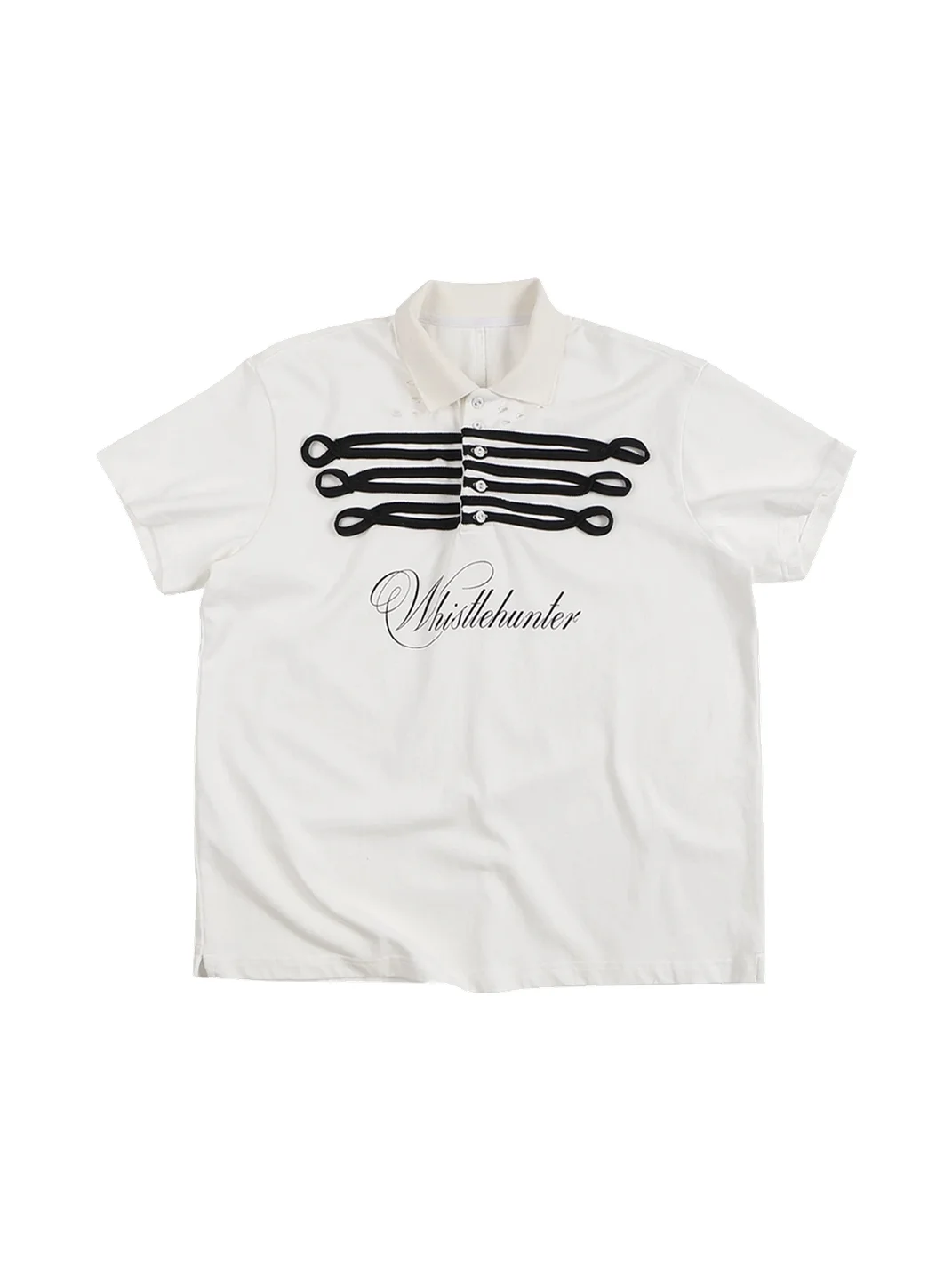 WHISTLEHUNTER | Napoleon Ribbon Cotton Polo Shirt