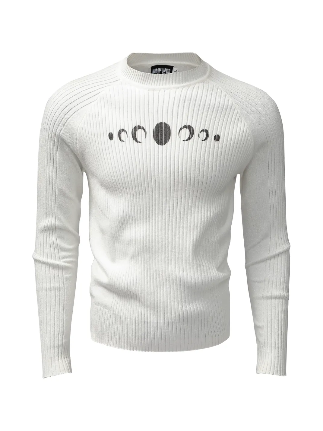 KARMANISTIC | Slim Fit Moon Phase Ribbed Sweater