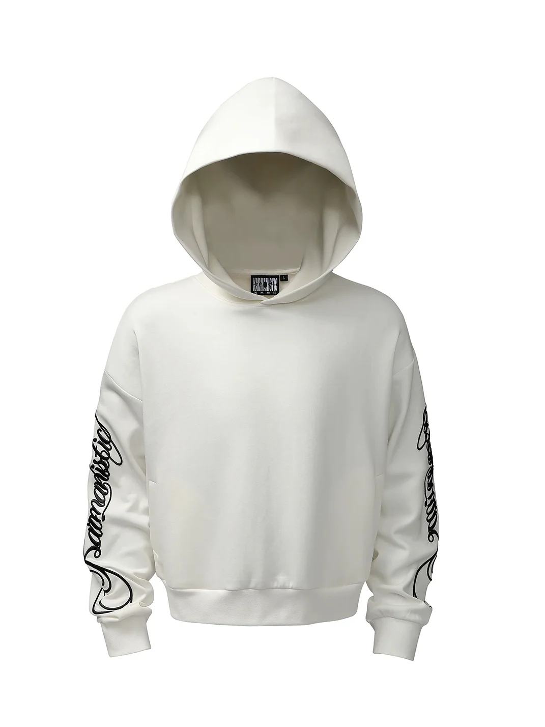 KARMANISTIC | Retro Embroidered Hooded Long-Sleeve Sweatshirt