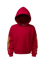 KARMANISTIC | Retro Embroidered Hooded Long-Sleeve Sweatshirt