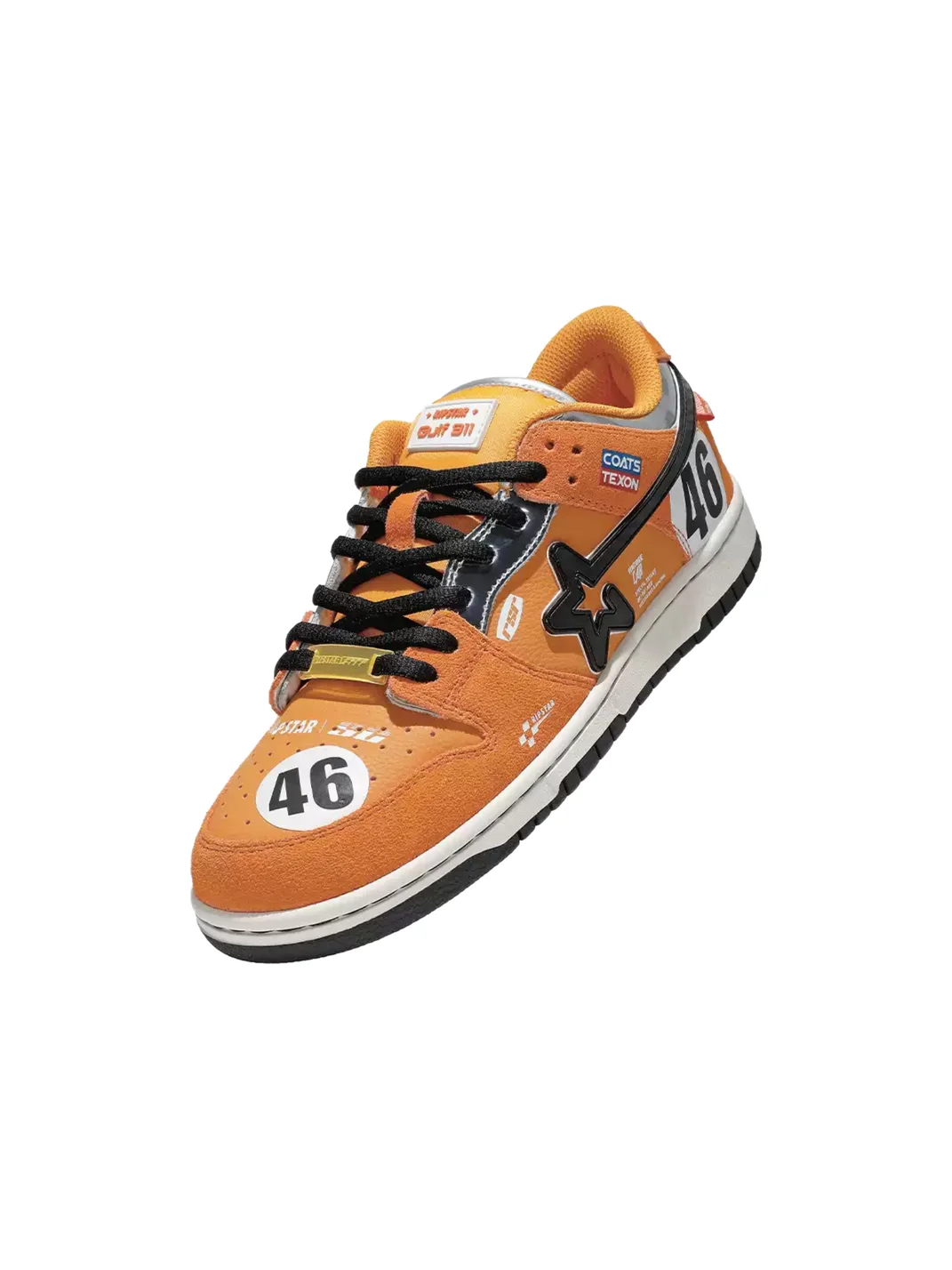 RIPSTAR | Orange Racing Low Top Skate Sneakers