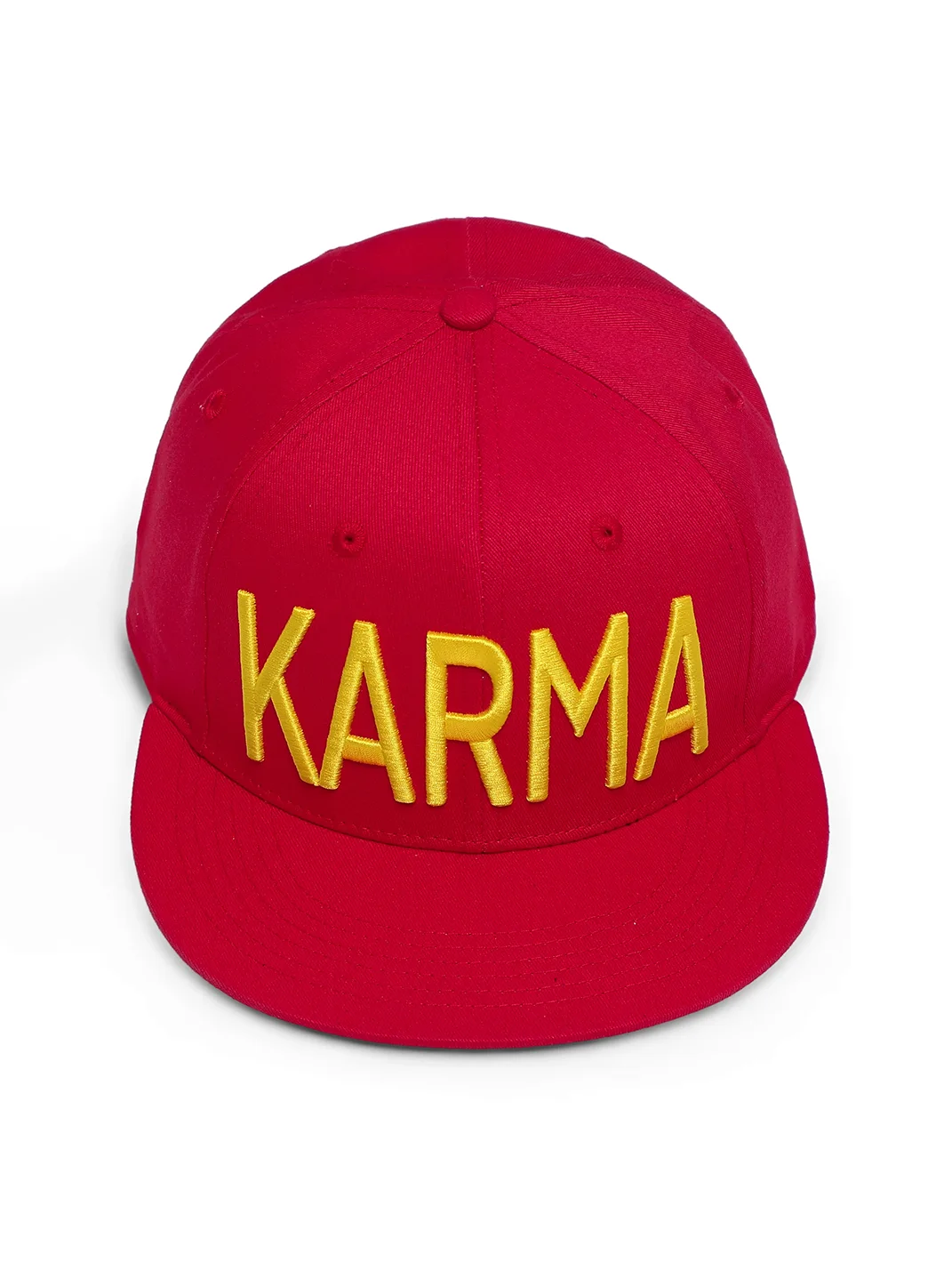 KARMANISTIC | Embroidered Lettering Flat-Brim Cap