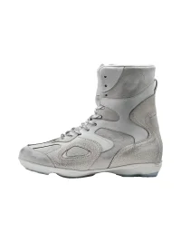 HANQIAORIJI | Distressed Deconstructed High-Top Trainer
