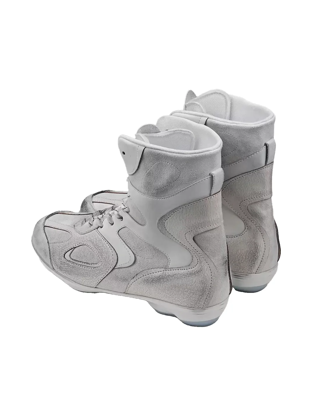 HANQIAORIJI | Distressed Deconstructed High-Top Trainer