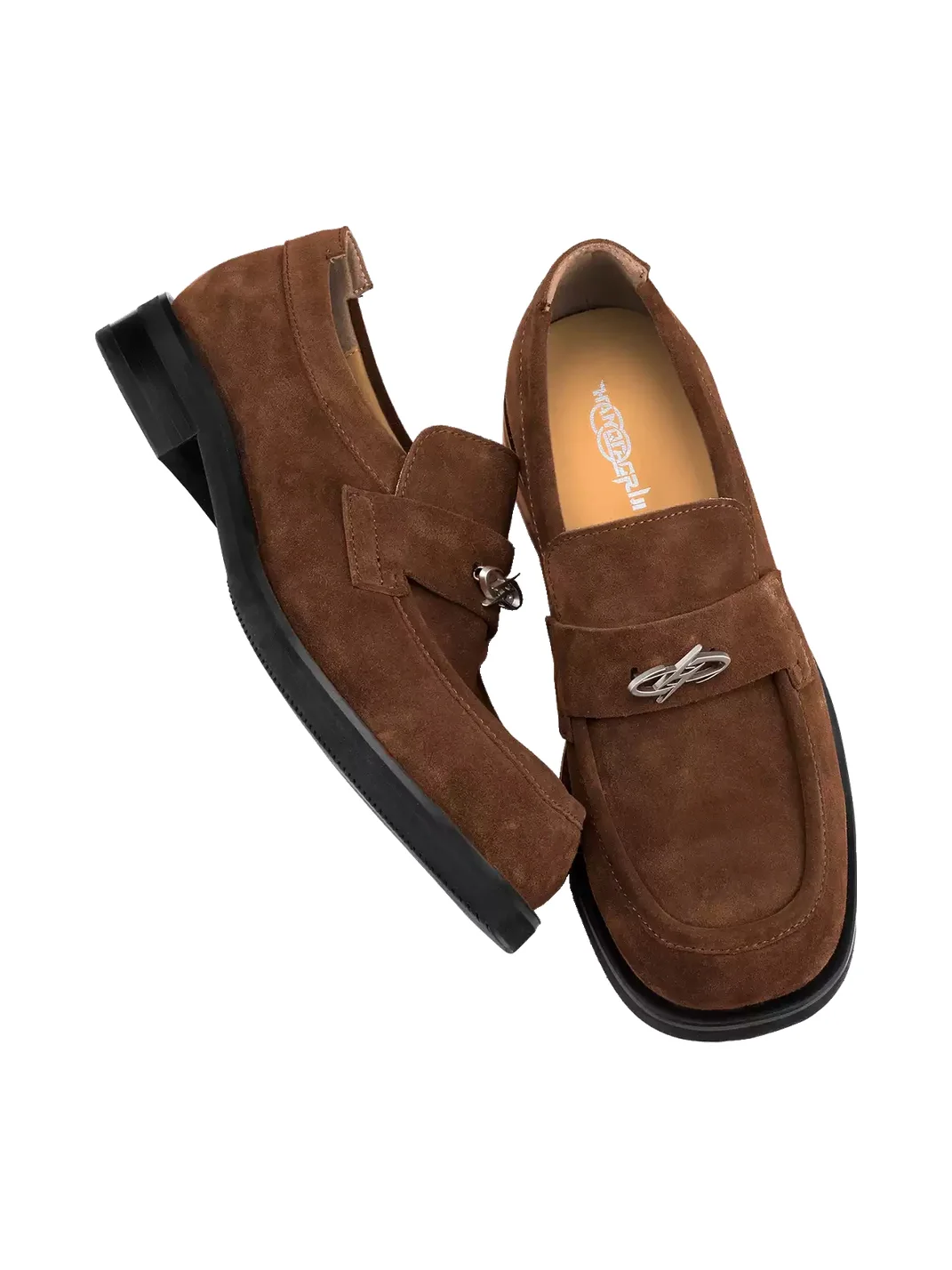 HANQIAORIJI | Brown Suede Leather Loafers