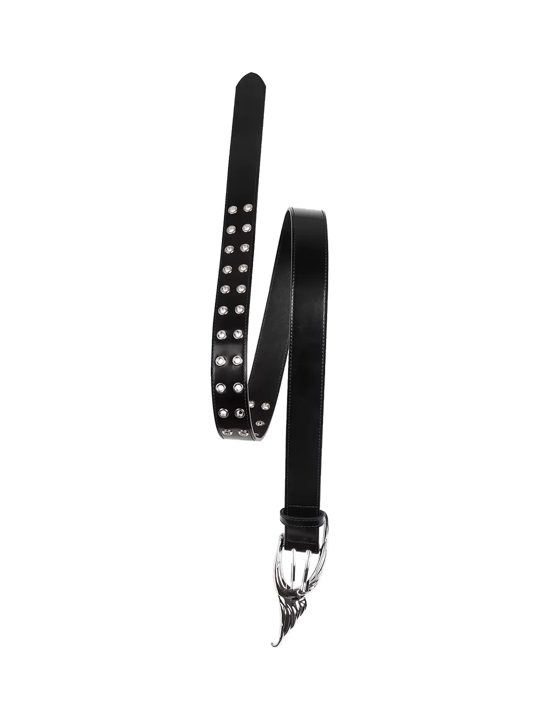 WHISTLEHUNTER | Punk Glossy Leather Double-Pin Belt
