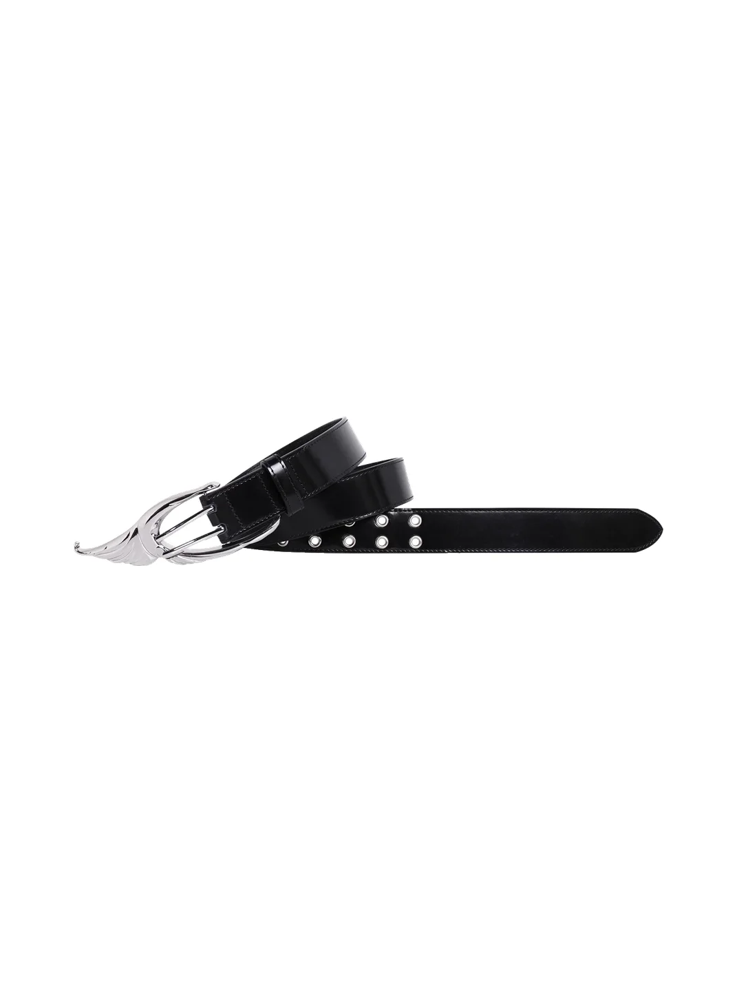 WHISTLEHUNTER | Punk Glossy Leather Double-Pin Belt