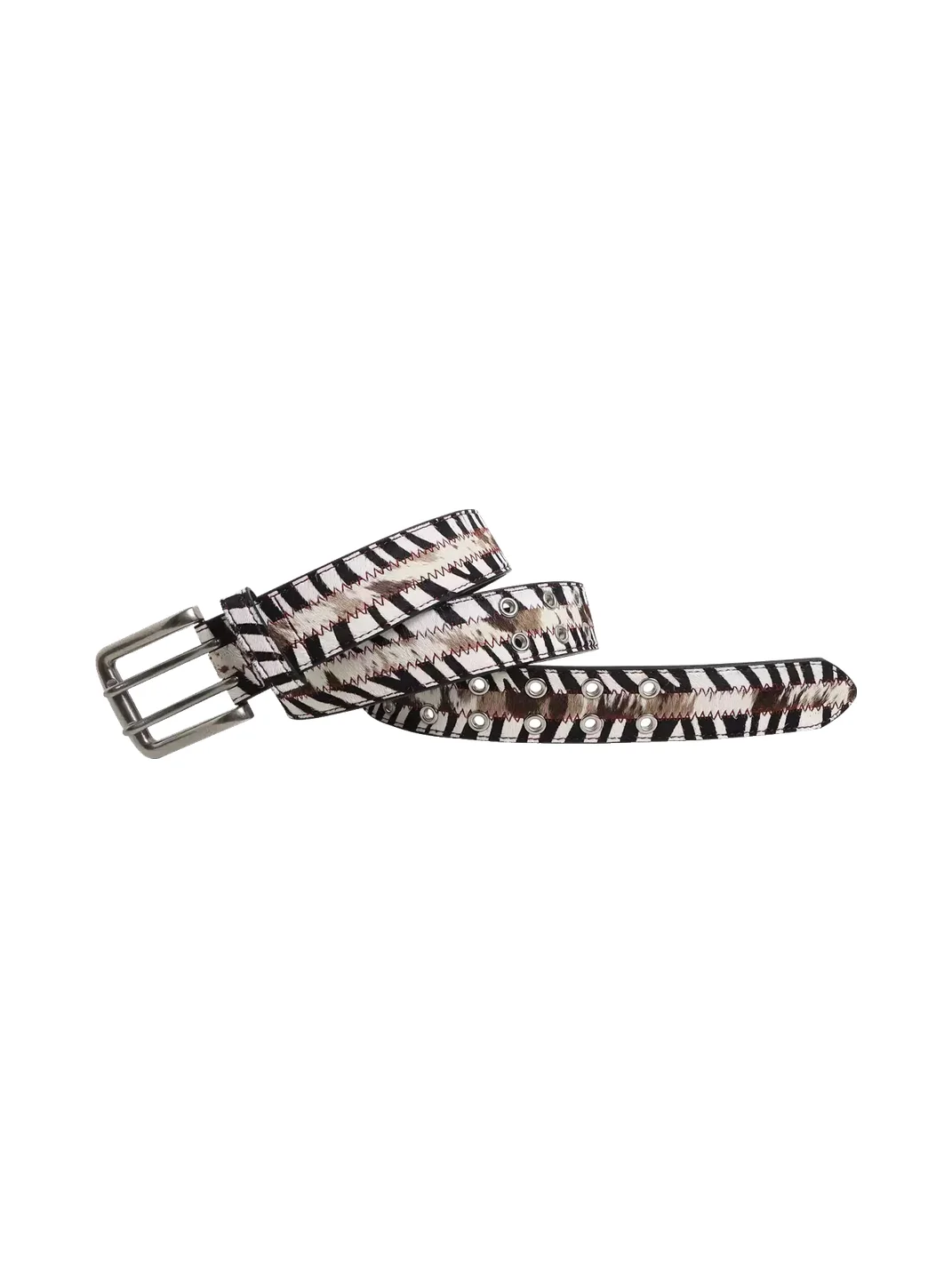 WHISTLEHUNTER | Vintage Zebra Leopard Print Leather Belt