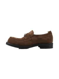 HANQIAORIJI | Brown Suede Leather Loafers