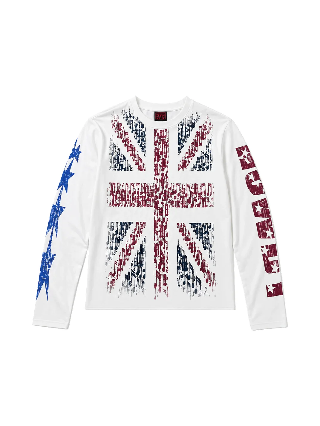 PAIKI | Musical Note Union Jack Long Sleeve T-Shirt
