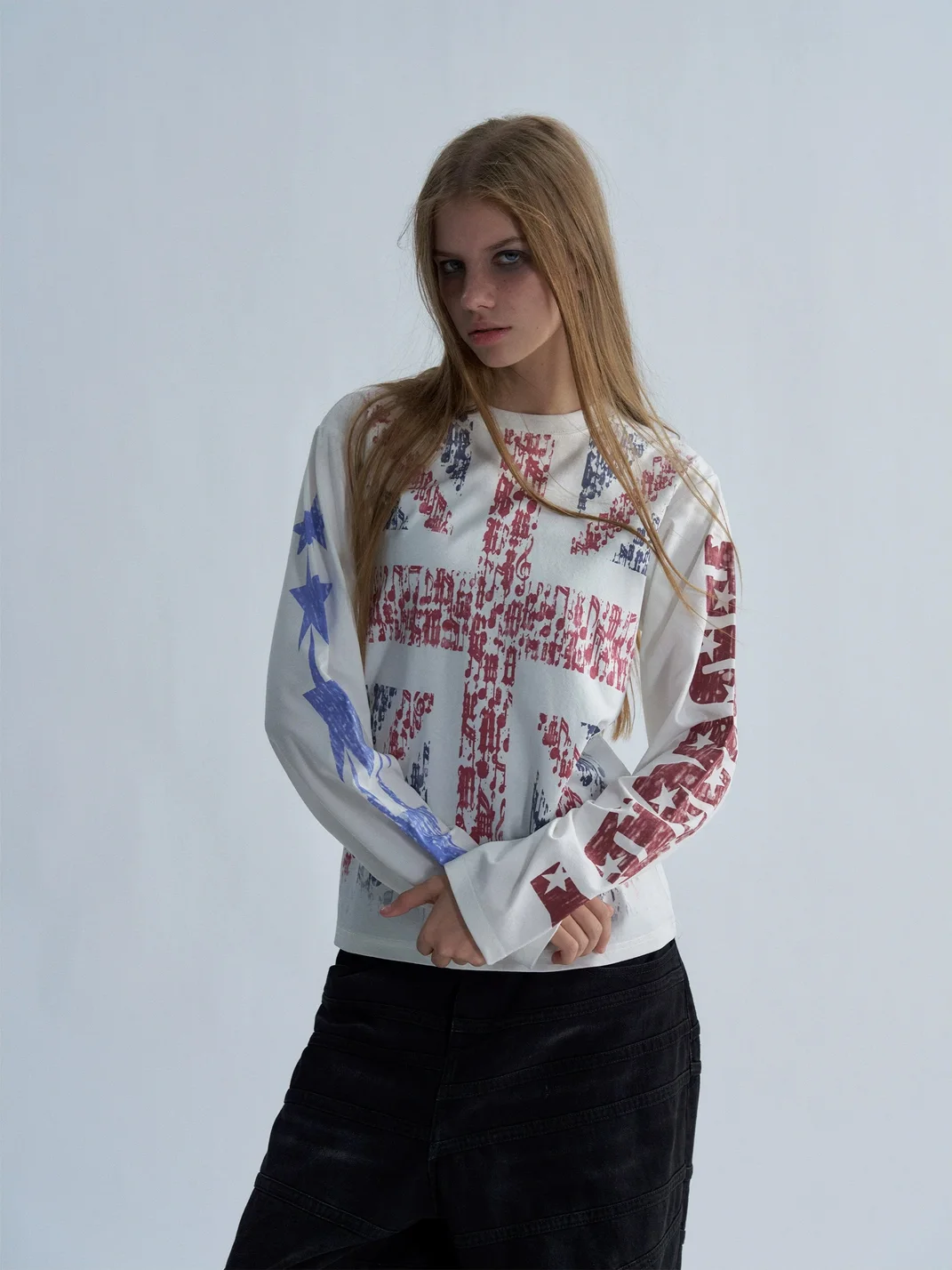 PAIKI | Musical Note Union Jack Long Sleeve T-Shirt