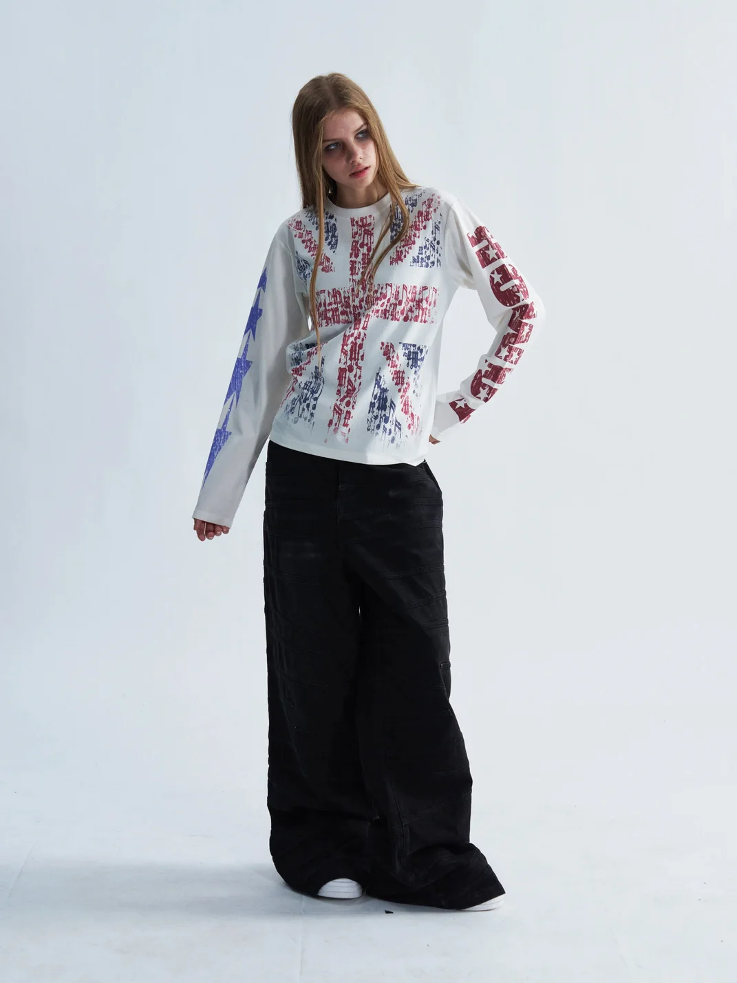 PAIKI | Musical Note Union Jack Long Sleeve T-Shirt