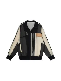 ERROR CODE robot | Colorblock Sheer Mesh Long Sleeve Sports Jacket