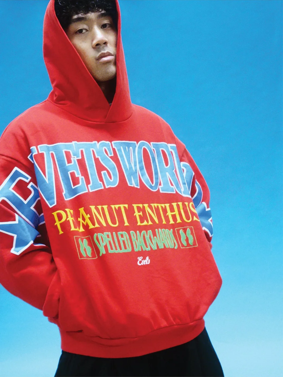 EVETS | Oversized Puff Print Graphic Hoodie