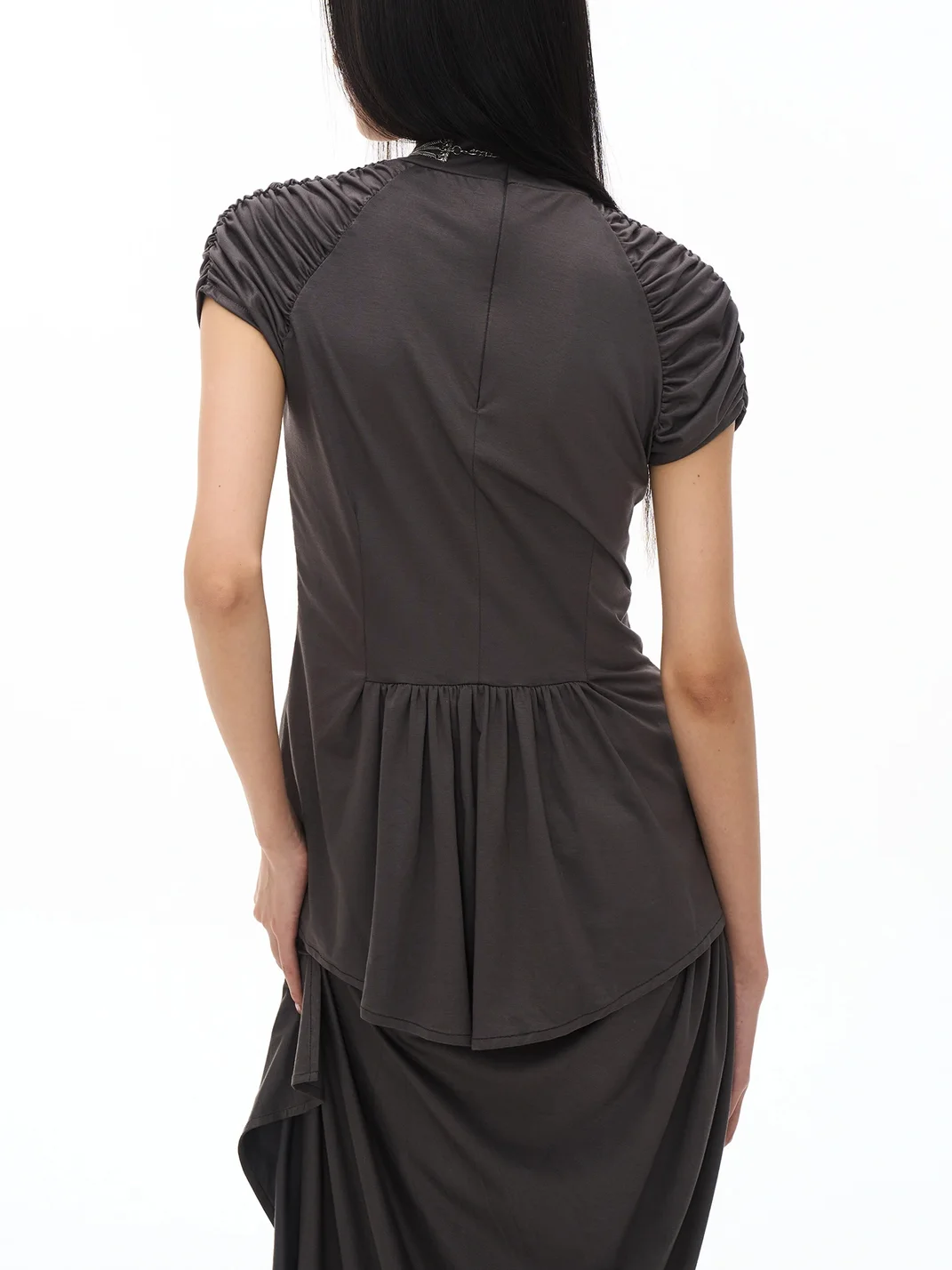 Popoop | Medieval Ruched Mock Neck Top
