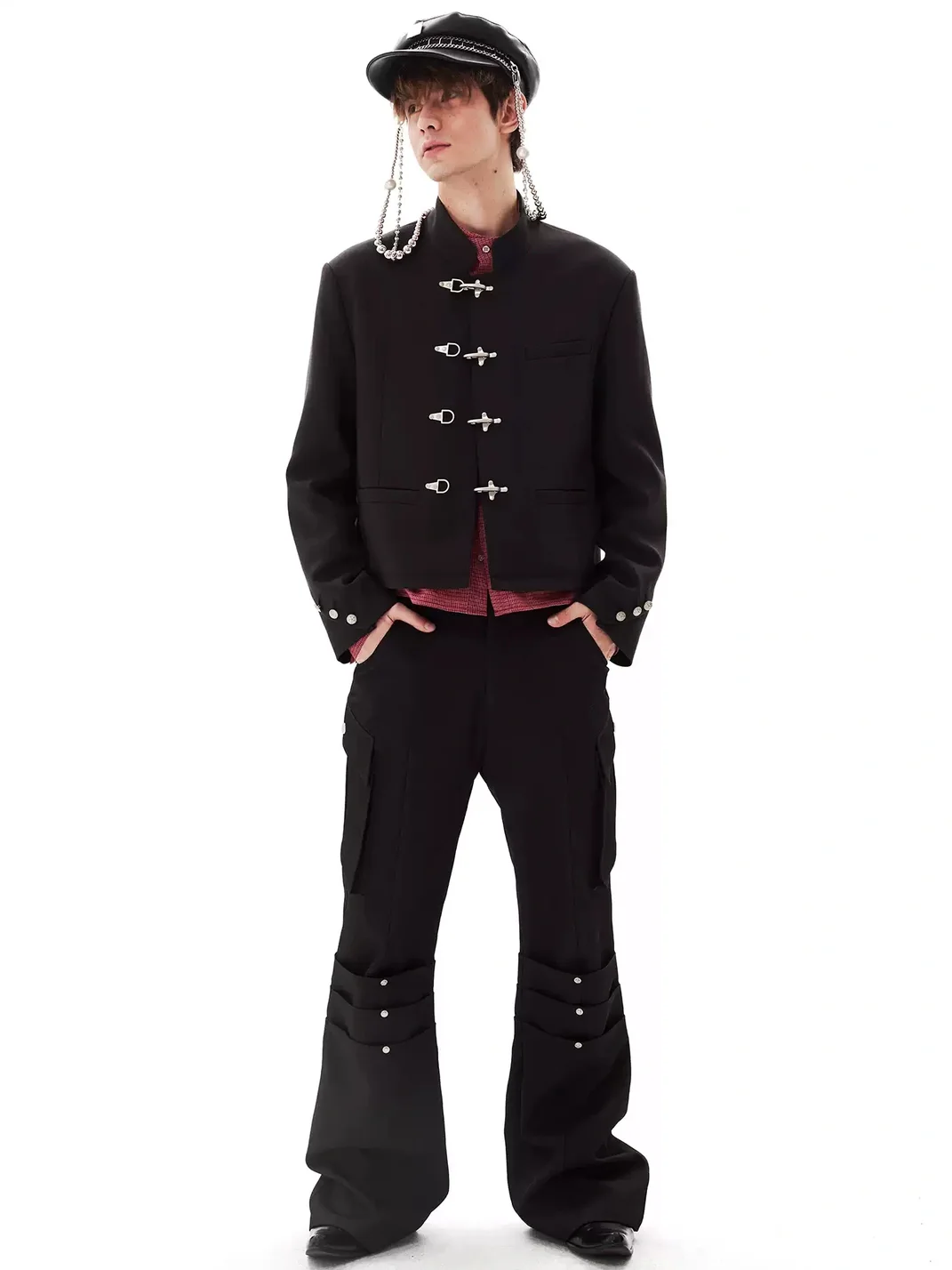 PasET | Ruched Micro-Flare Cargo Trousers