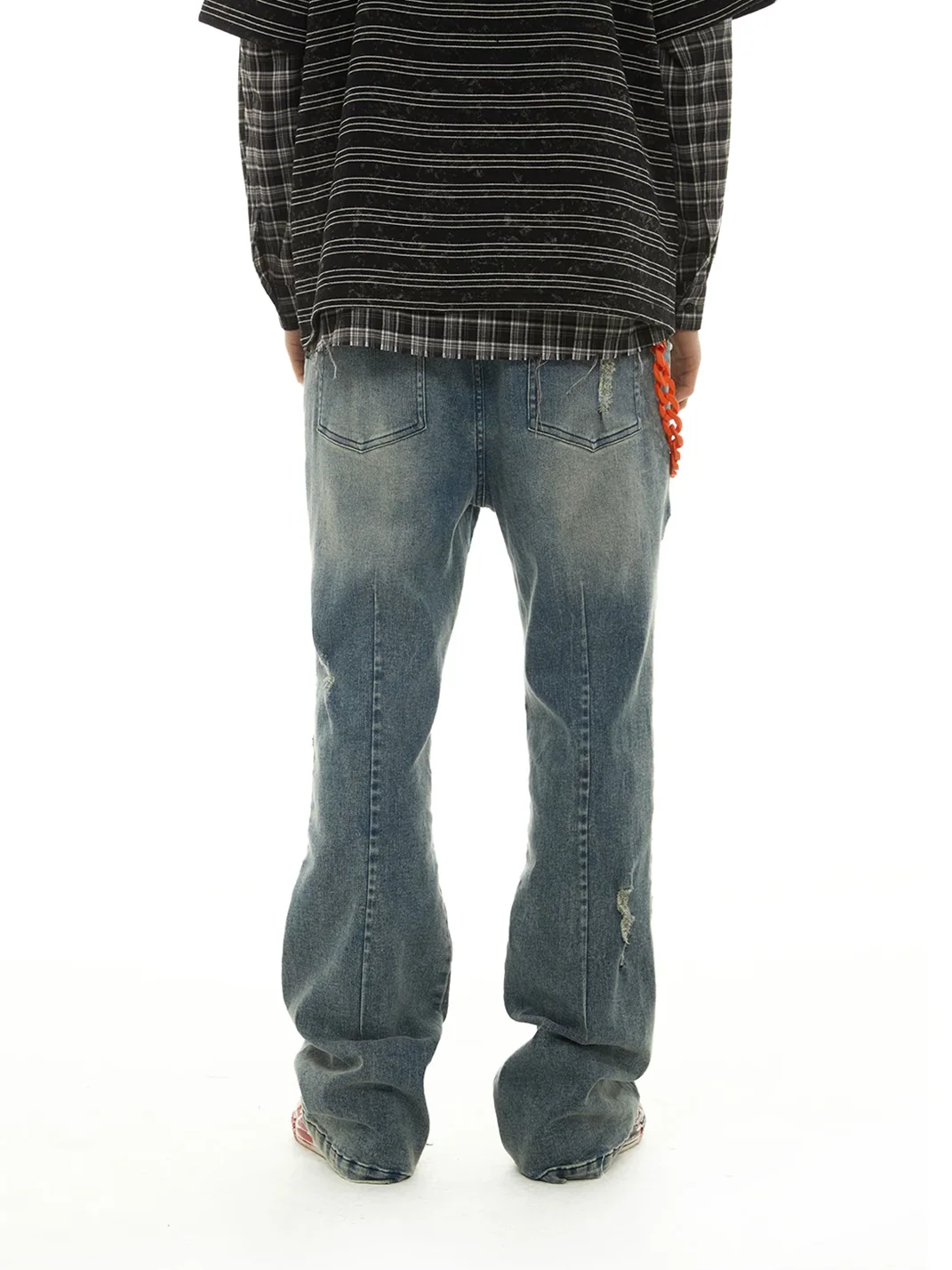 PasET | Distressed Star Detail Flared Jeans