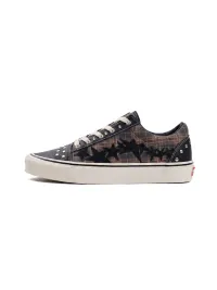 no E mosen | Plaid Leather Rivet Vulcanized Skate Sneakers