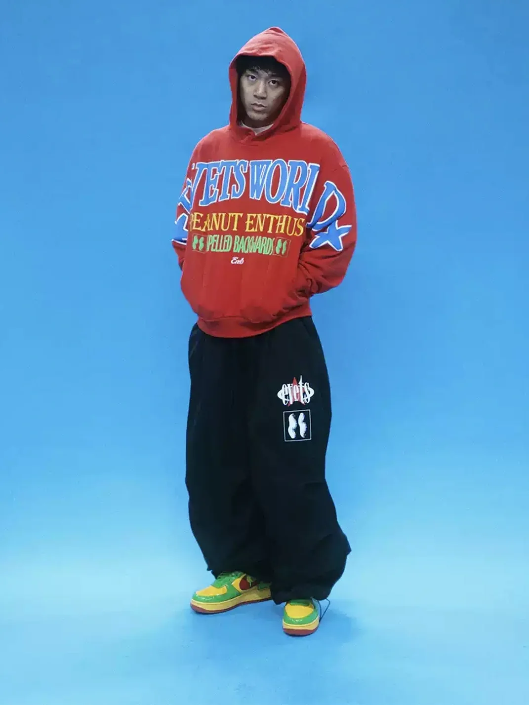 EVETS | Oversized Puff Print Graphic Hoodie