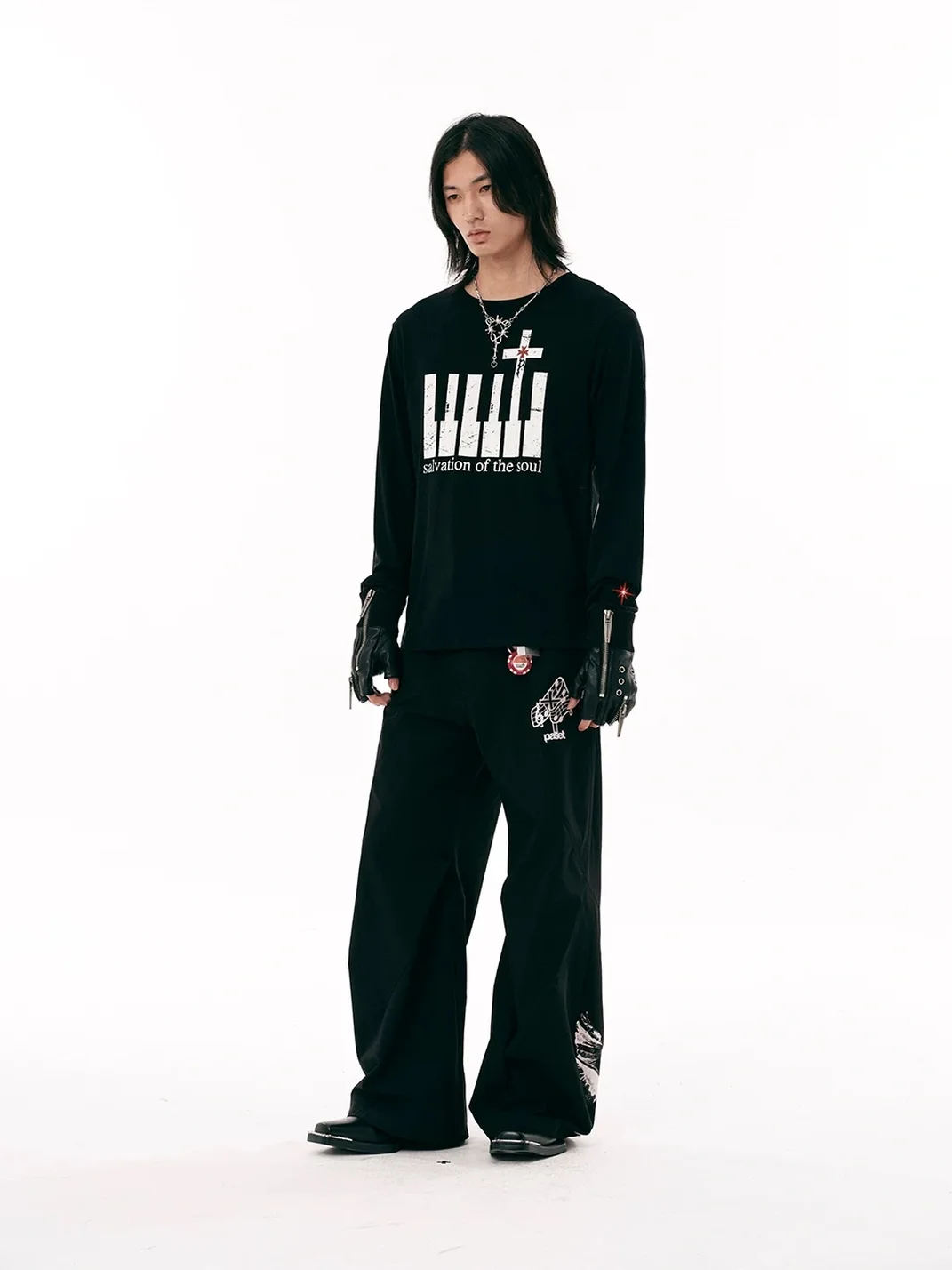 PasET | Angel Print Wide-Leg Quick-Dry Pants