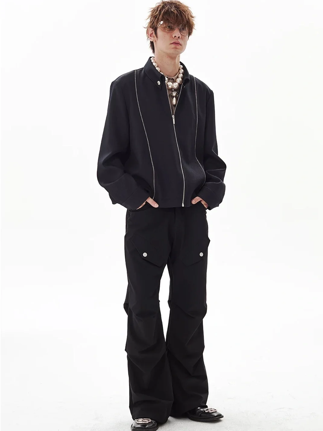 PasET | Cropped Wide-Fit Zip Jacket