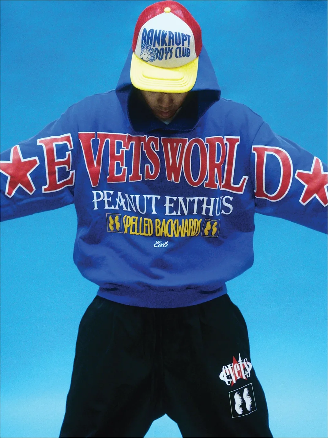 EVETS | Oversized Puff Print Graphic Hoodie