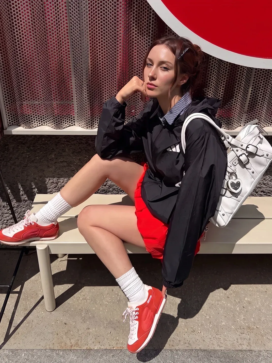 PINKAMOR | Red Winged Retro Sneakers