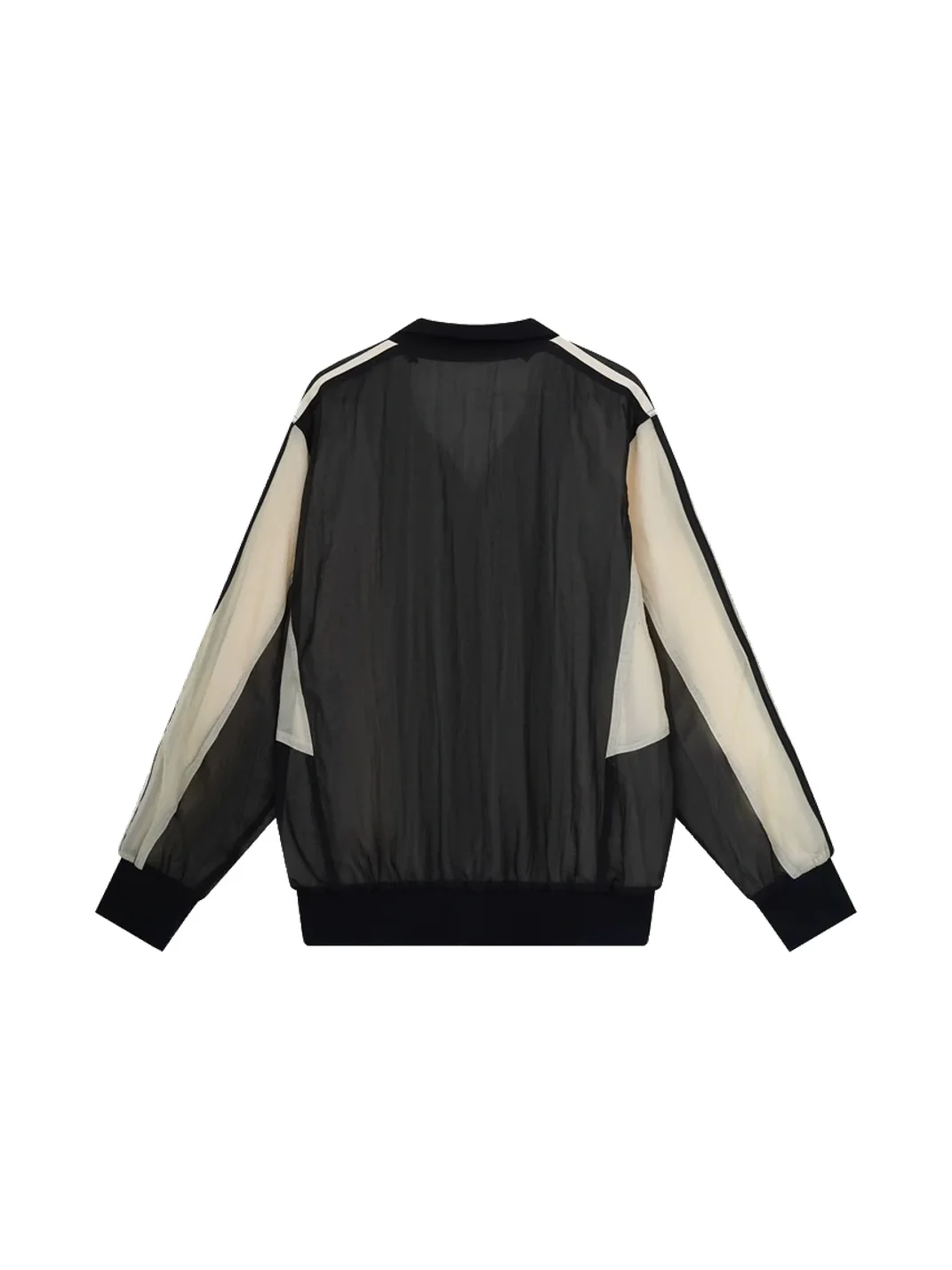 ERROR CODE robot | Colorblock Sheer Mesh Long Sleeve Sports Jacket