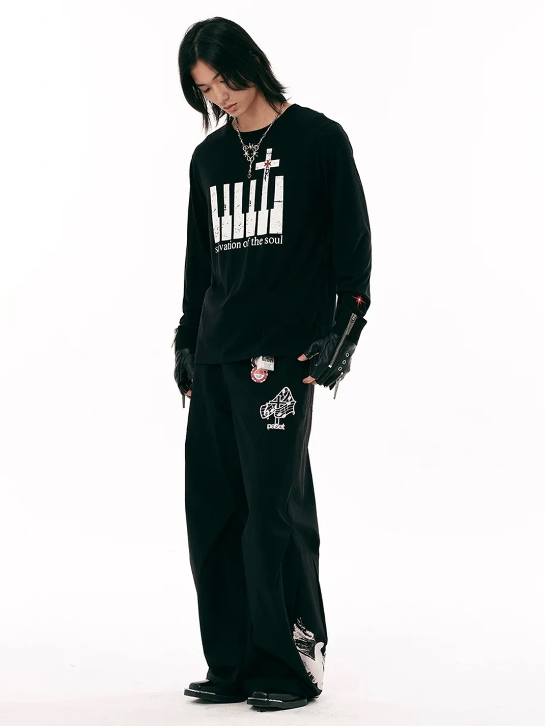 PasET | Angel Print Wide-Leg Quick-Dry Pants