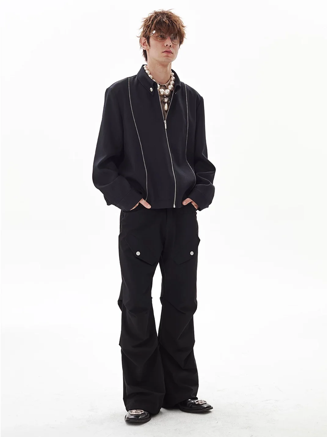 PasET | Cropped Wide-Fit Zip Jacket