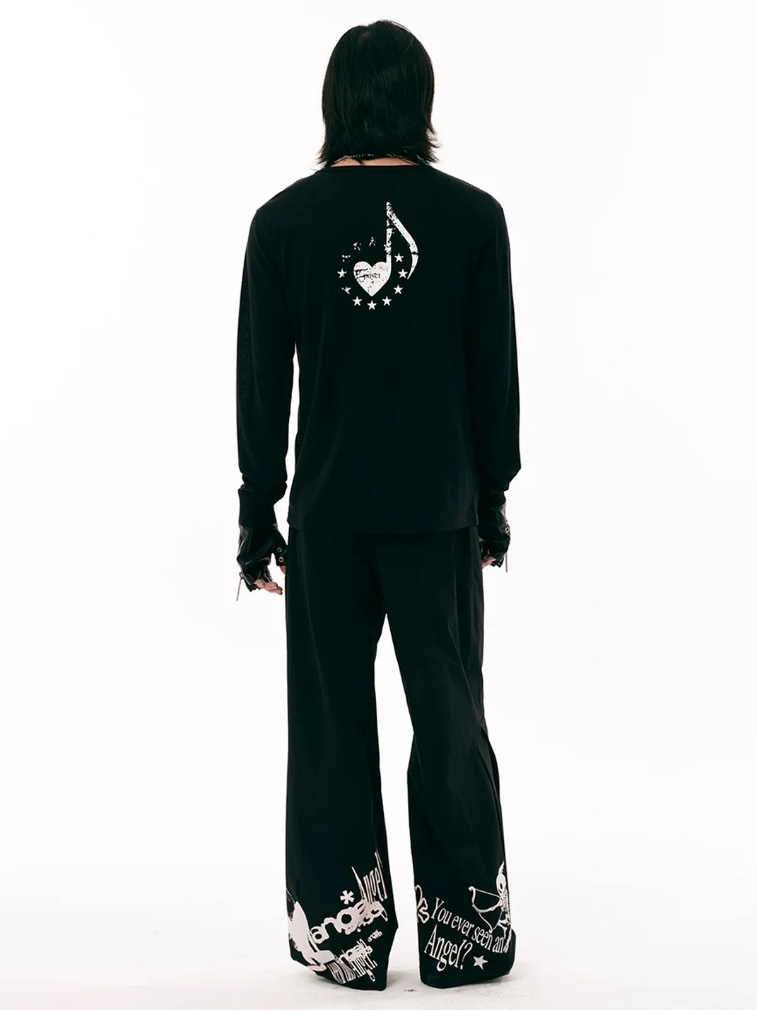 PasET | Angel Print Wide-Leg Quick-Dry Pants