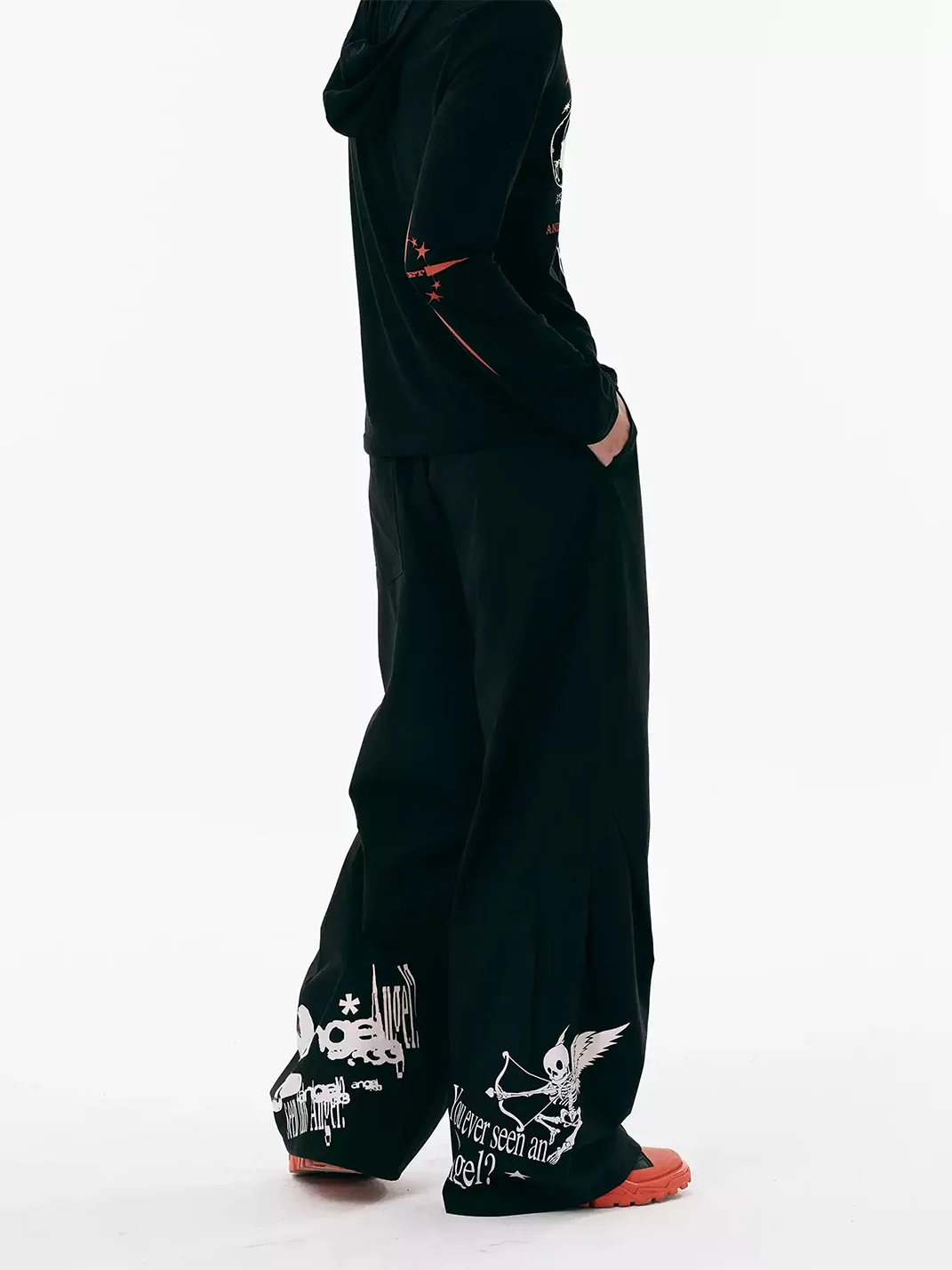 PasET | Angel Print Wide-Leg Quick-Dry Pants